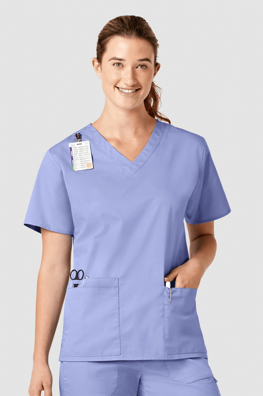 Wonderwork - Blouse médicale - Femme - Bleu Ciel