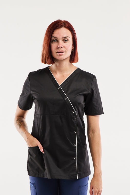 Lima - Blouse médicale - Femme - Lavage à 75°- Noir