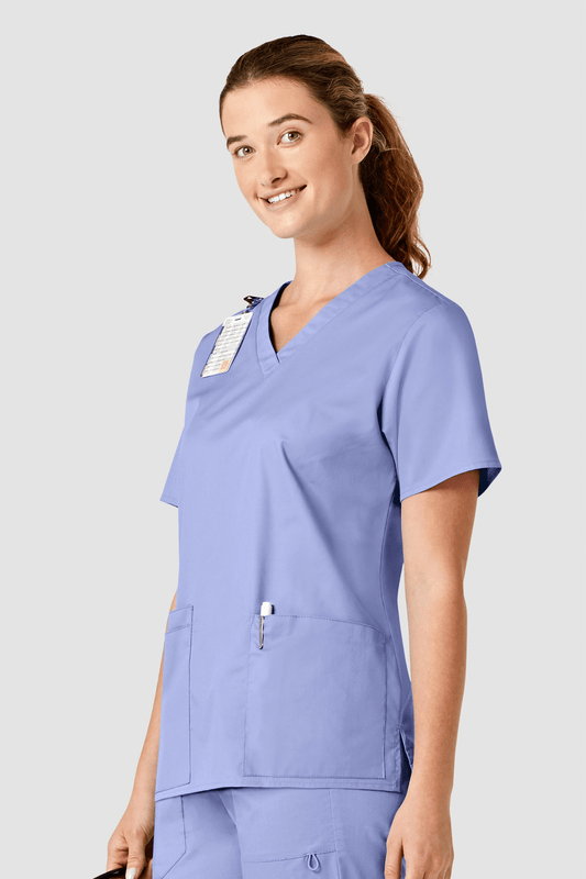 Wonderwork - Blouse médicale - Femme - Bleu Ciel