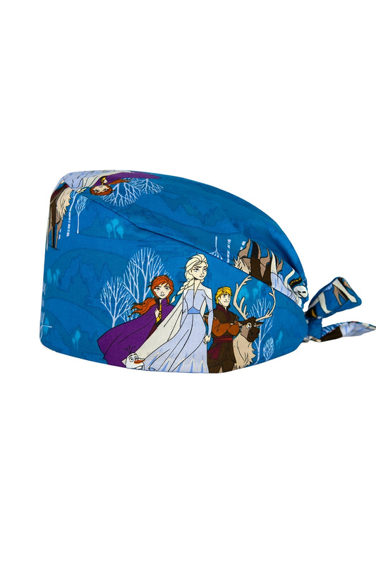 Calot de bloc tissu à motifs – Bleu à motif Reine des Neiges