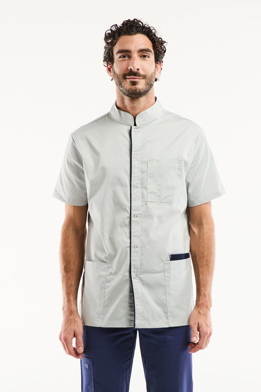 Oscar - Blouse médicale - Homme - Lavage à 60° - Gris