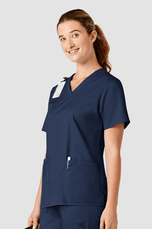 Wonderwork - Blouse médicale - Femme - Bleu Marine