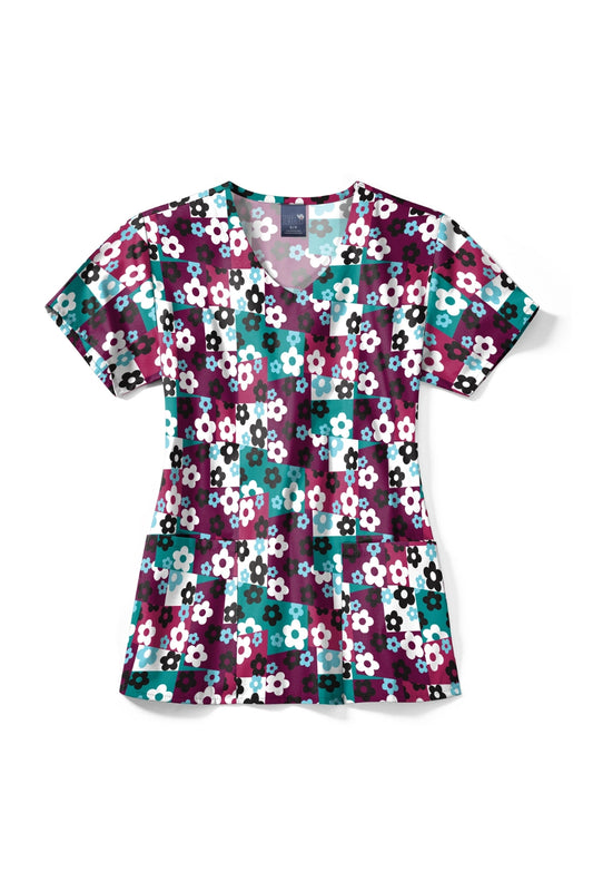 Blouse médicale - Multicolores fleurs