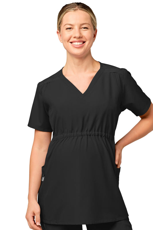 W123 - Blouse medicale maternité - Noir