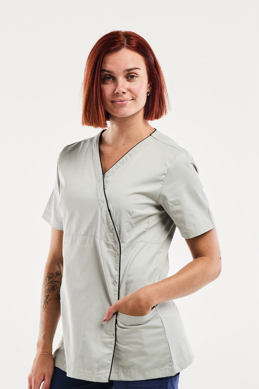 Lima - Blouse médicale - Femme - Lavage à 75°- Gris Clair