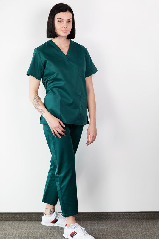 Basicfit - Tenue de bloc opératoire - Unisexe - Vert