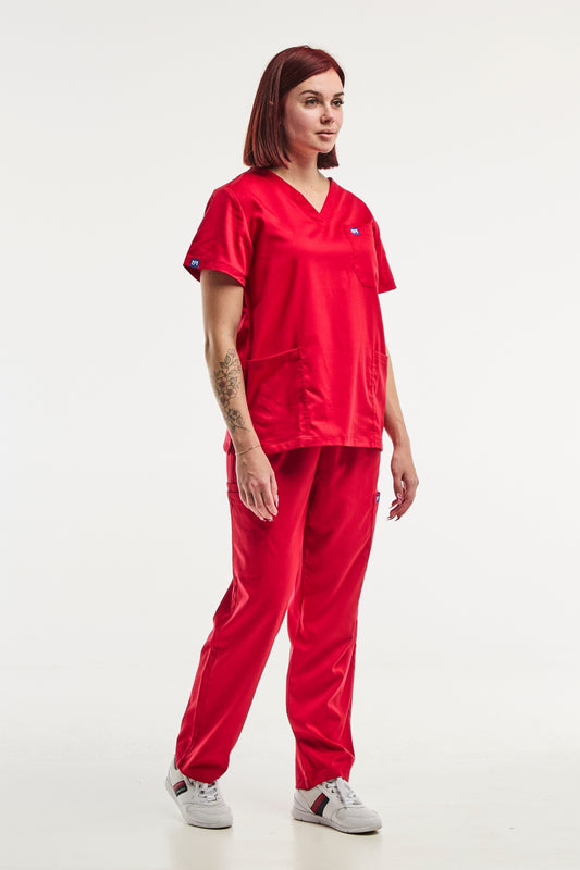 EMMA – Tenue médicale – Femme – Rouge