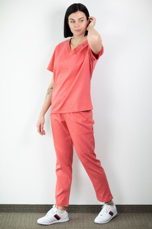 Medfit - Ensemble médical Blouse et Pantalon - Unisexe - Rose