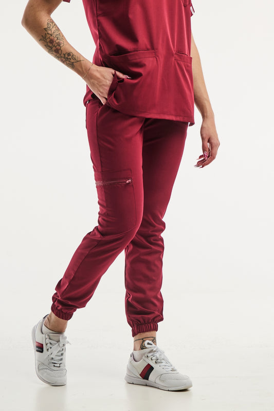 Slimfit NEW – Pantalon médical – Rouge Bordeaux