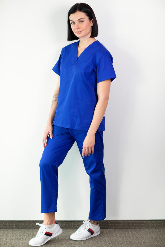 Basicfit - Tenue de bloc opératoire - Unisexe - Bleu royal