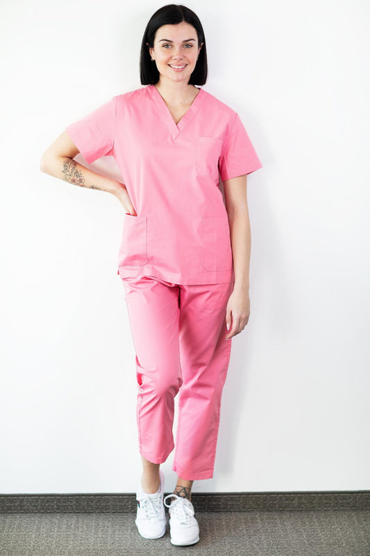 Basicfit - Tenue de bloc opératoire - Unisexe - Rose