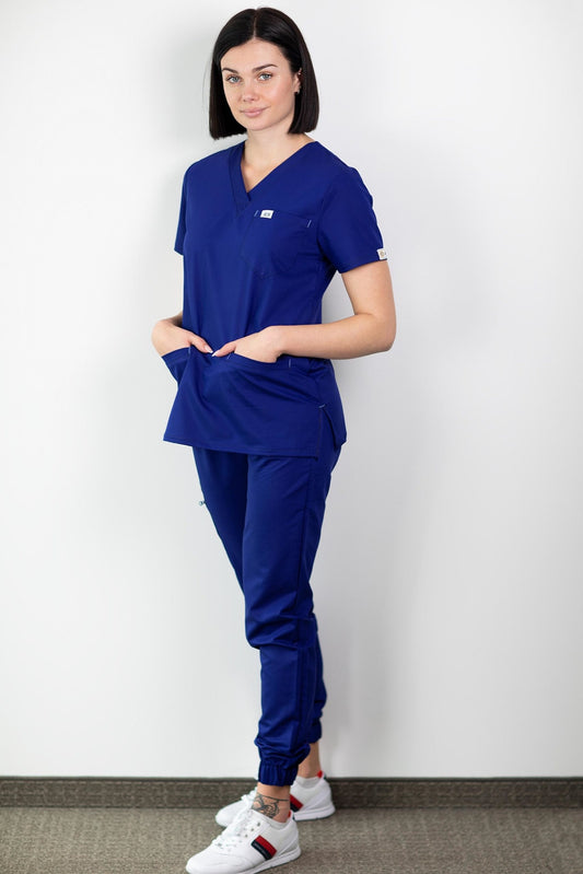 Slimfit - Tenue médicale - Bleu royal - Femme