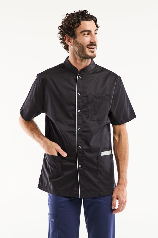 Oscar - Blouse médicale - Homme - Lavage à 60° - Noir