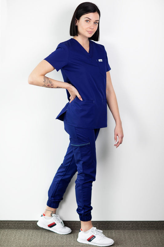 Slimfit - Tenue médicale - Bleu royal - Femme