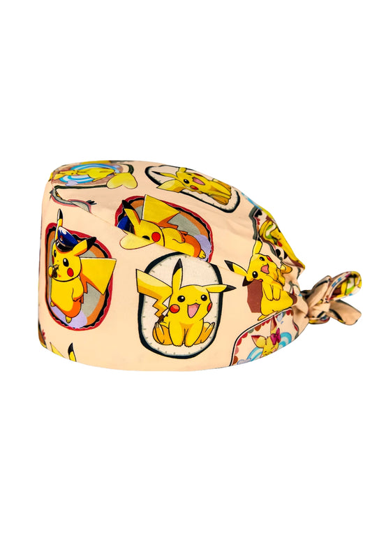 Calot de bloc tissu à motifs - Jaune à motif Pikachu