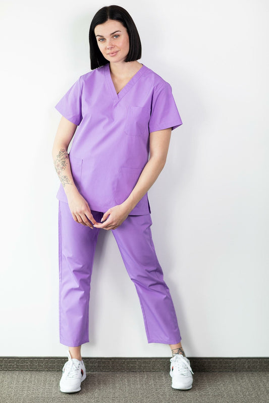 Basicfit - Tenue de bloc opératoire - Unisexe - Mauve