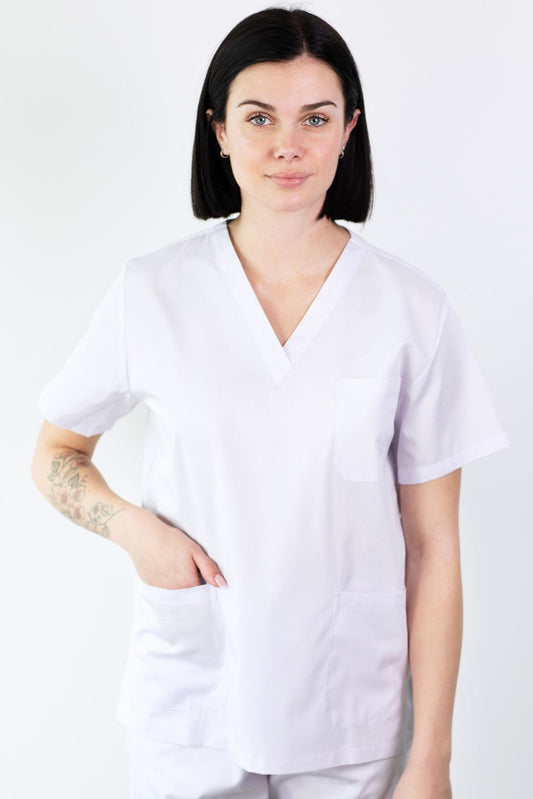 Basicfit - Tunique médicale - Unisexe - Blanc