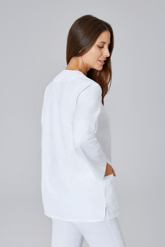 Blouse Médicale à Manches Longues Blanche Femme