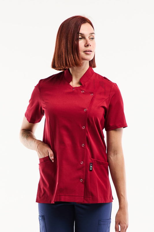 Blouse Médicale Femme Aurelia – Stretch & Ultra Douce - Bordeaux