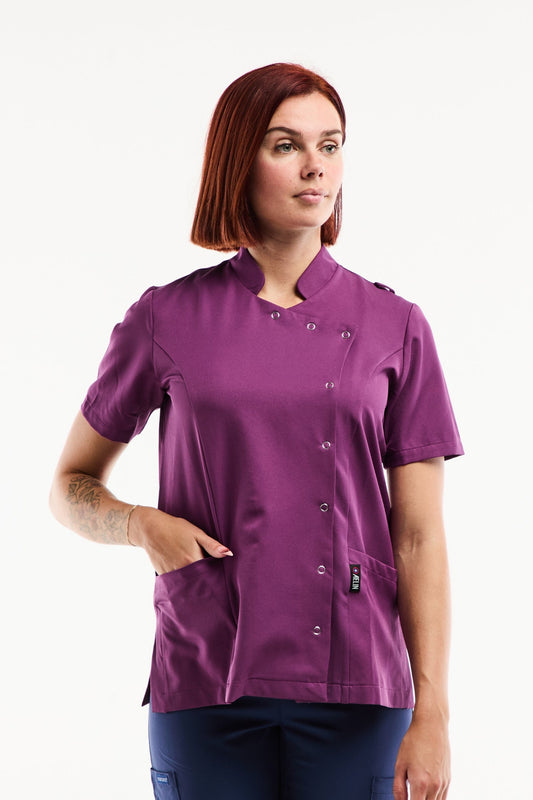 Blouse Médicale Femme Aurelia – Stretch & Ultra Douce - Mauve