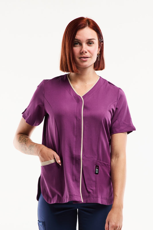 Blouse Médicale Femme Serena – Stretch & Ultra Douce - Violet