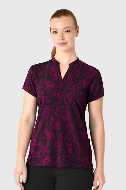 Blouse médicale - Noir et Mauve
