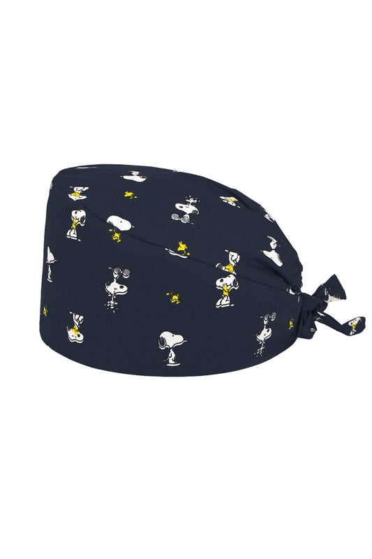 Calot de bloc tissu – Bleu marine à motifs Snoopy
