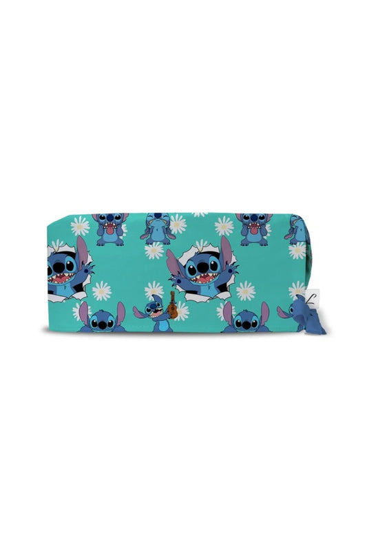 Calot médical – Bleu turquoise imprimé Stitch