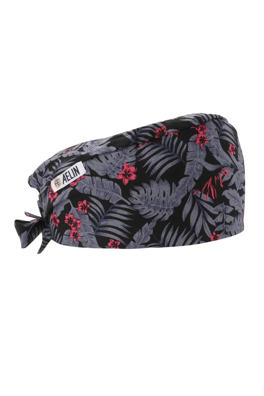 Calot médical –  Gris à plusieurs motifs - Cheveux courts