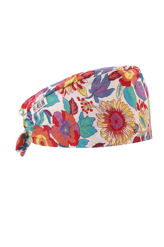 Calot de bloc – Imprimé floral multicolore - Cheveux courts