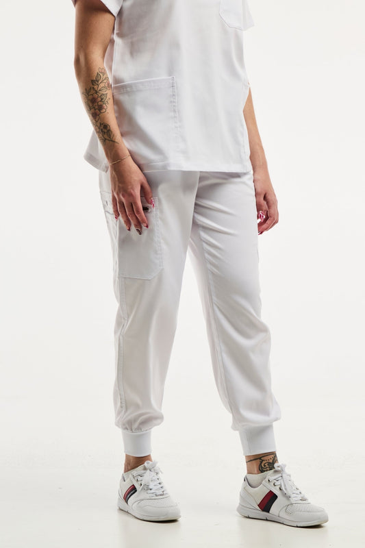 EMMA jogger - Pantalon médical - Femme - Blanc