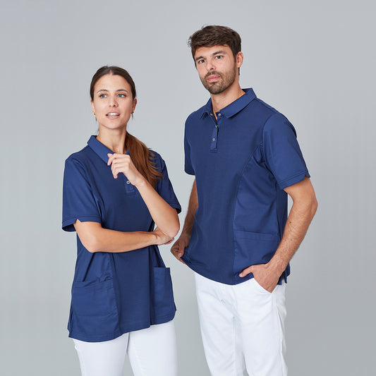 Polo-Tunique Unisex bleu marine