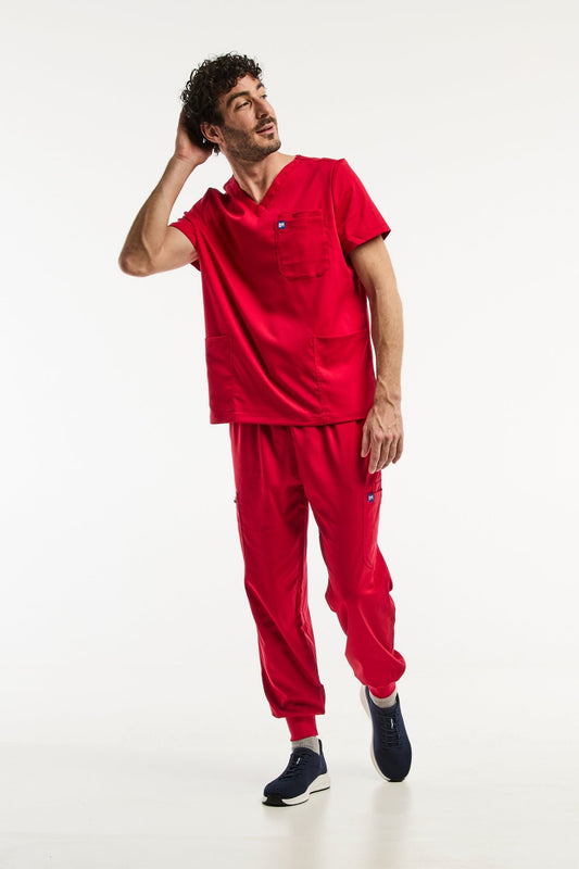 LUCA Jogger - Tenue médicale - Homme - Rouge