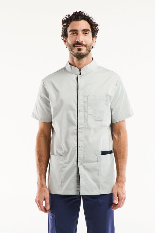 Oscar - Blouse médicale - Homme - Lavage à 60° - Gris