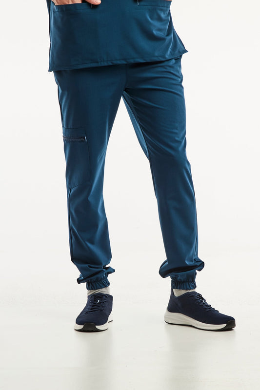 Pantalon médical pour homme - Bleu turquoise, Slimfit