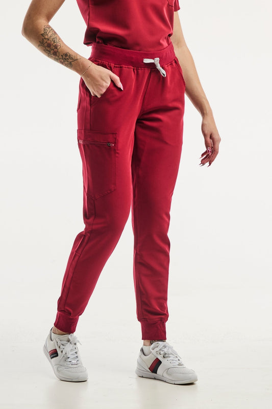 Paris - Pantalon Médicale Stretch - Femme - Rouge