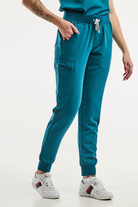 Paris - Pantalon Médicale Stretch - Femme - Vert Turquoise