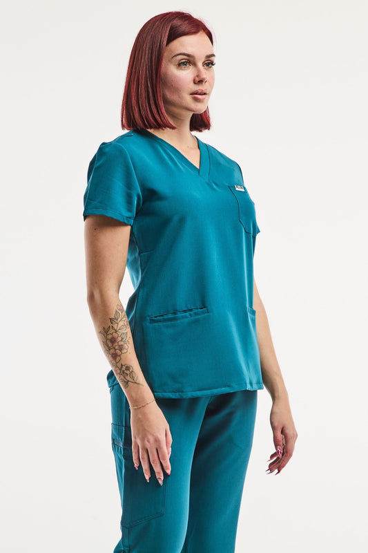 Paris - Tunique Médicale Stretch - Femme - Vert Turquoise