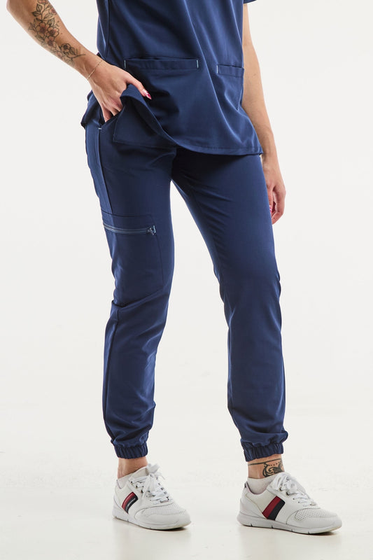 Slimfit– Pantalon médical – Bleu