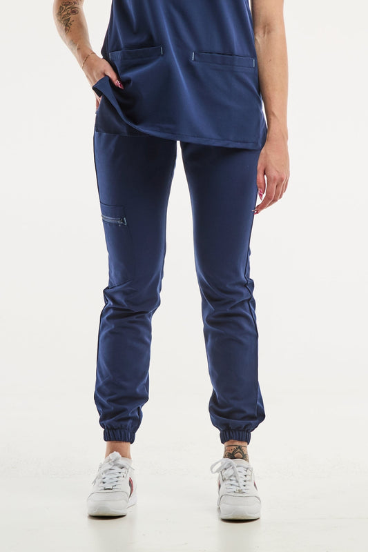 Slimfit– Pantalon médical – Bleu