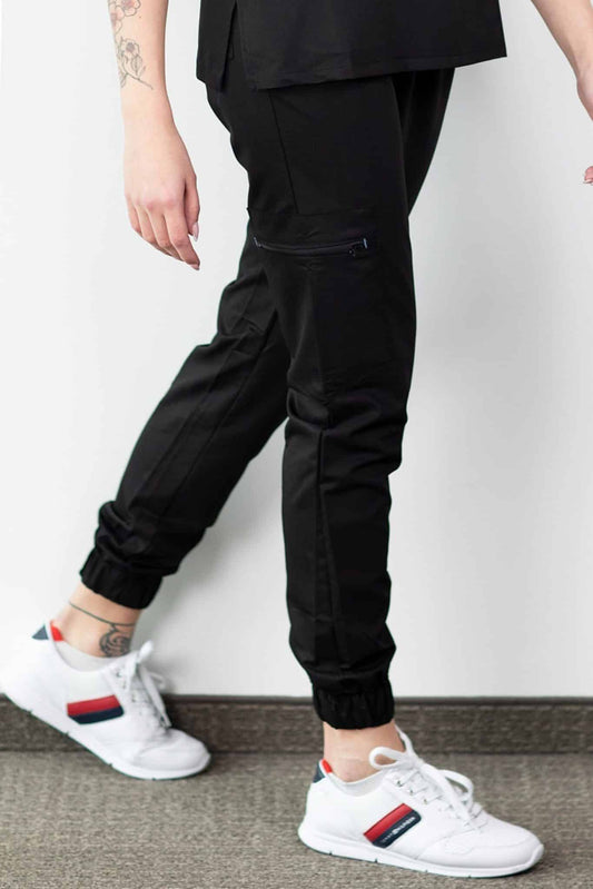 Slimfit – Pantalon médical – Noir