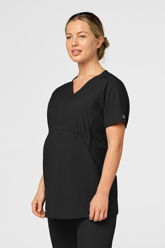 W123 - Blouse medicale maternité - Noir