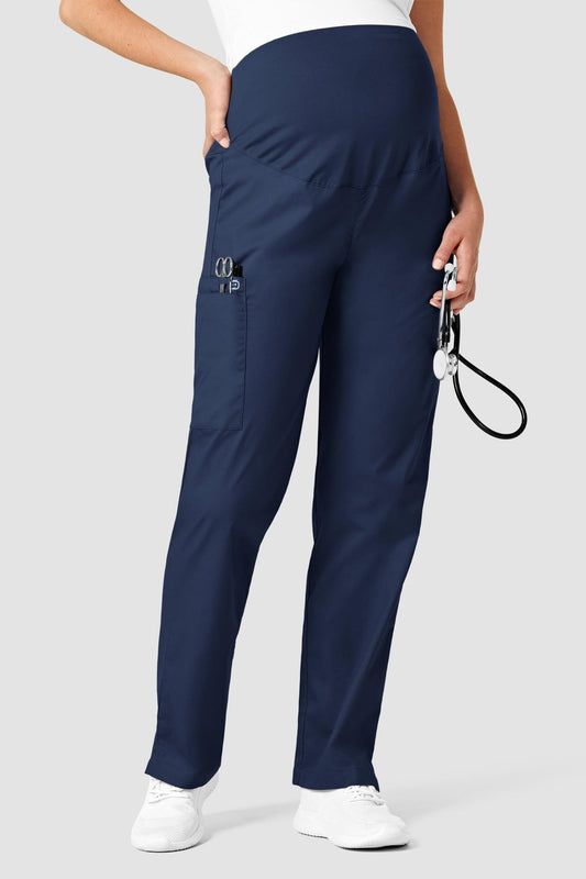 WonderWork - Pantalon médical femme maternité - Bleu marine